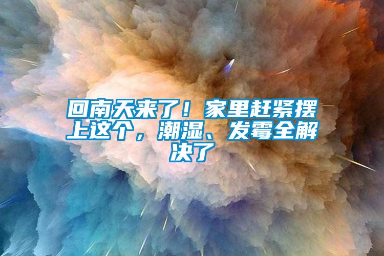 回南天来了！家里赶紧摆上这个，潮湿、发霉全解决了