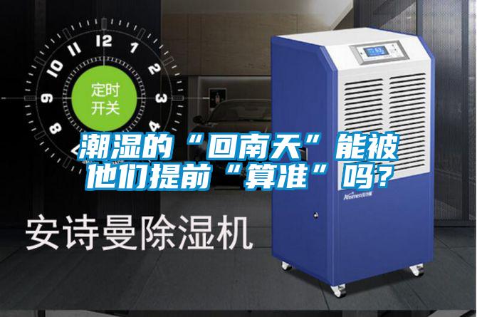潮湿的“回南天”能被他们提前“算准”吗？