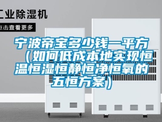 知识百科宁波帝宝多少钱一平方（如何低成本地实现恒温恒湿恒静恒净恒氧的五恒午夜香蕉视频）